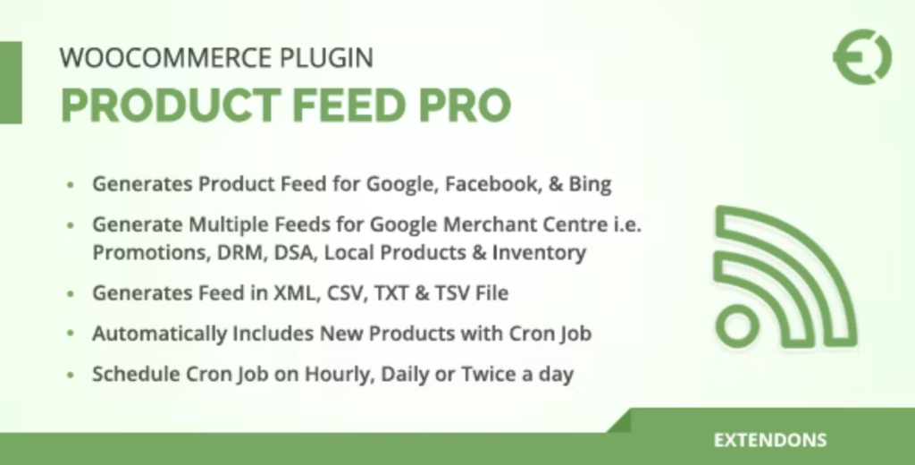 WooCommerce Product Feed Pro by extendons for Google Shopping