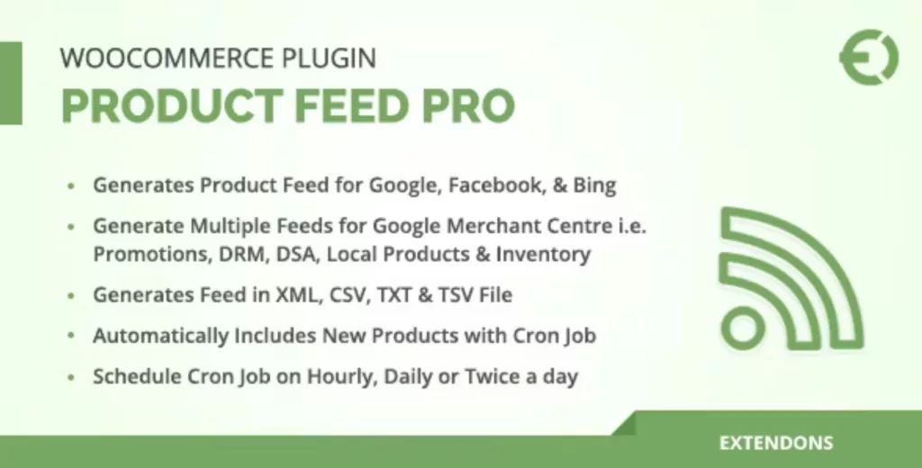 WooCommerce Product Feed Pro by extendons para Google Shopping